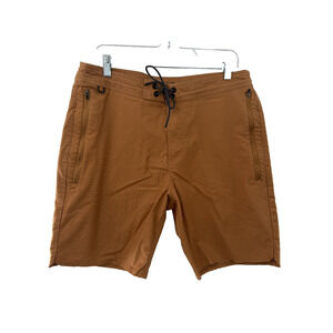 Roark Men's Light Brown Outdoor Work Shorts Utility Casual Drawstring Size 33
